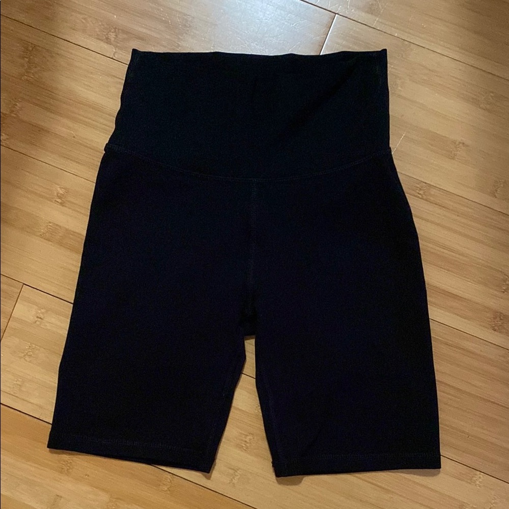 Aerie Black High-Waisted Biker Shorts